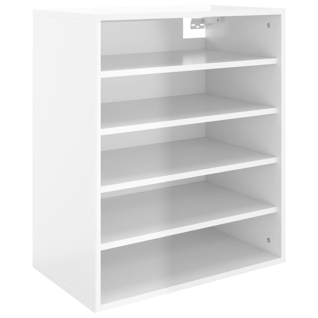 Scarpiera Bianco Lucido 60x35x70 cm in Truciolato