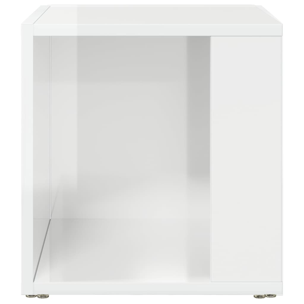 Tavolino Bianco Lucido 33x33x34,5 cm in Truciolato