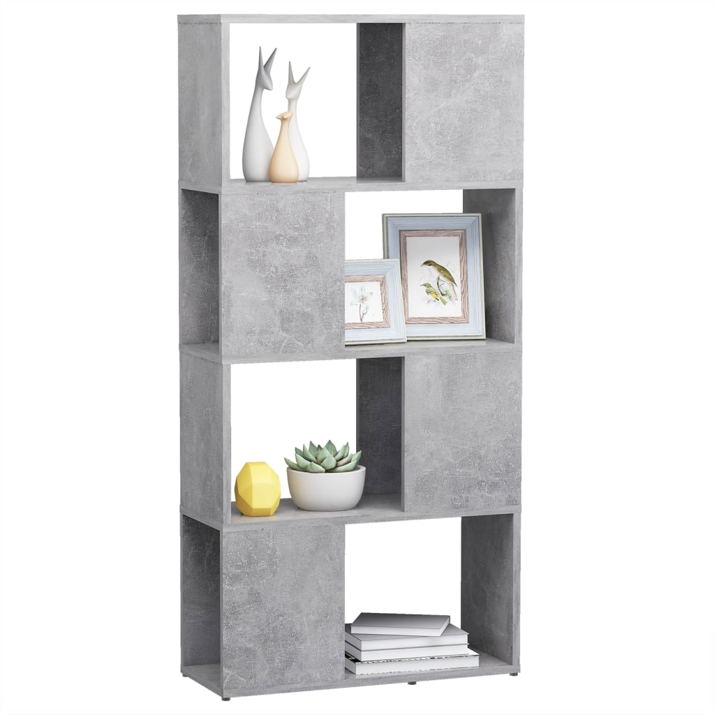 Libreria/Divisorio Grigio Cemento 60x24x124,5 cm