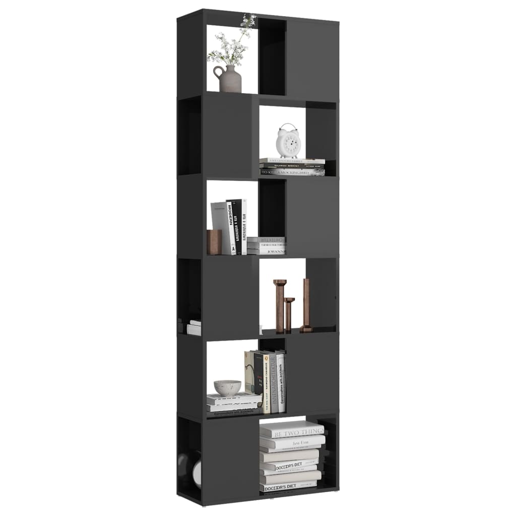 Libreria/Divisorio Grigio Lucido 60x24x186 cm