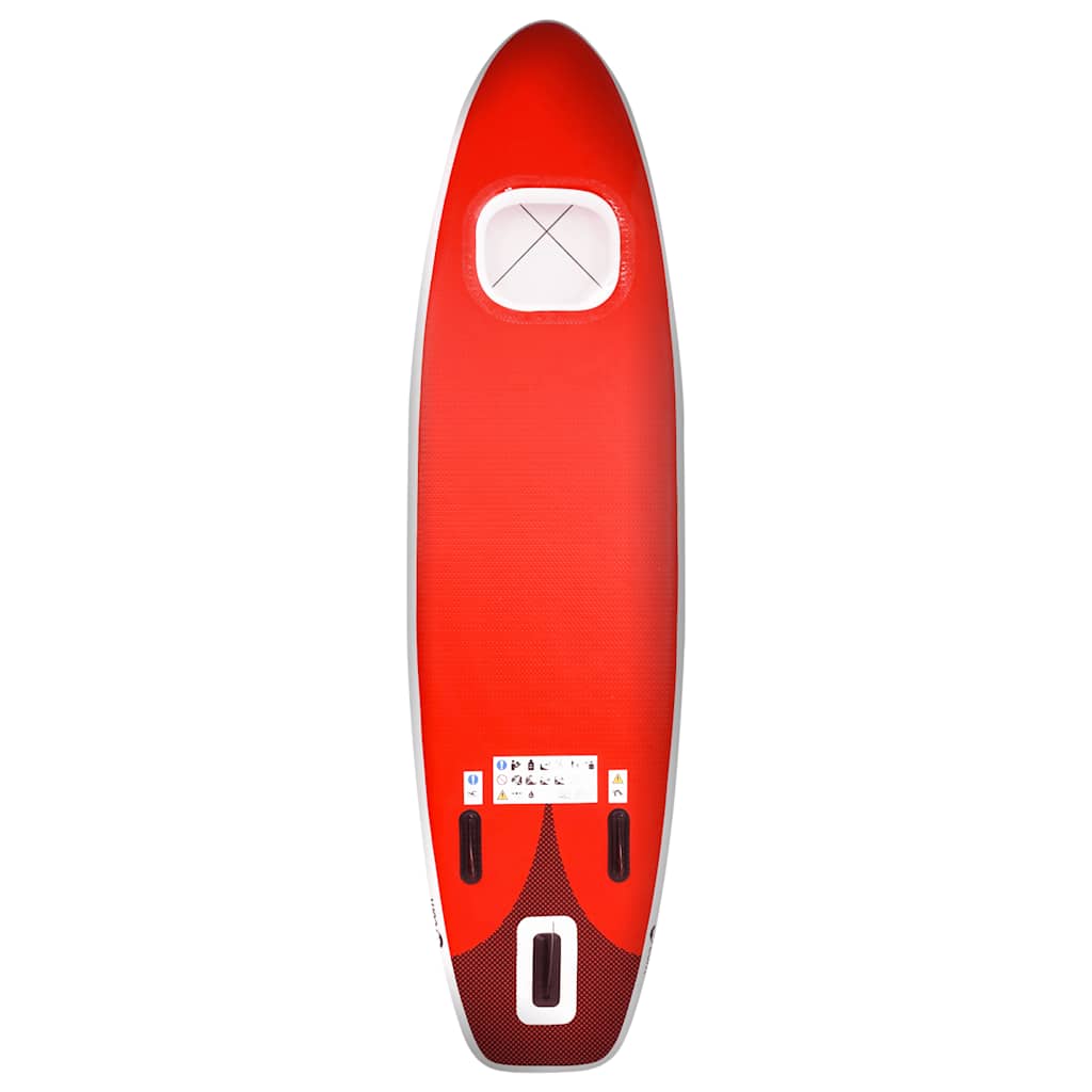 Set Tavola da SUP Gonfiabile Rosso 360x81x10 cm