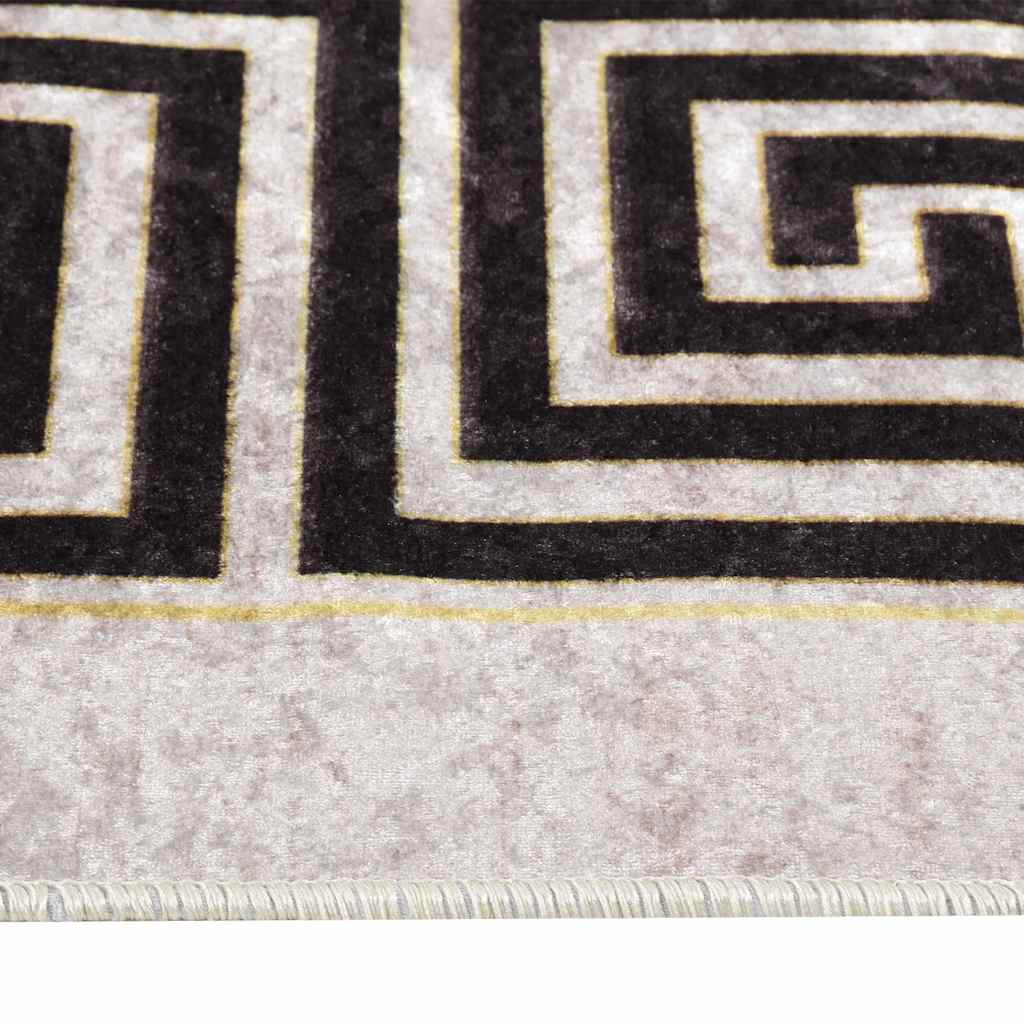 Tappeto Lavabile 160x230 cm Beige Chiaro Antiscivolo