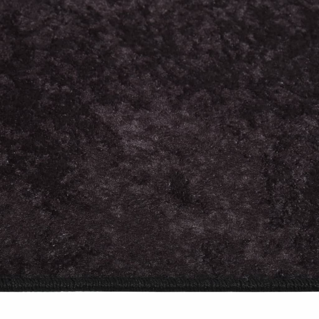 Tappeto Lavabile 80x300 cm Antracite Antiscivolo