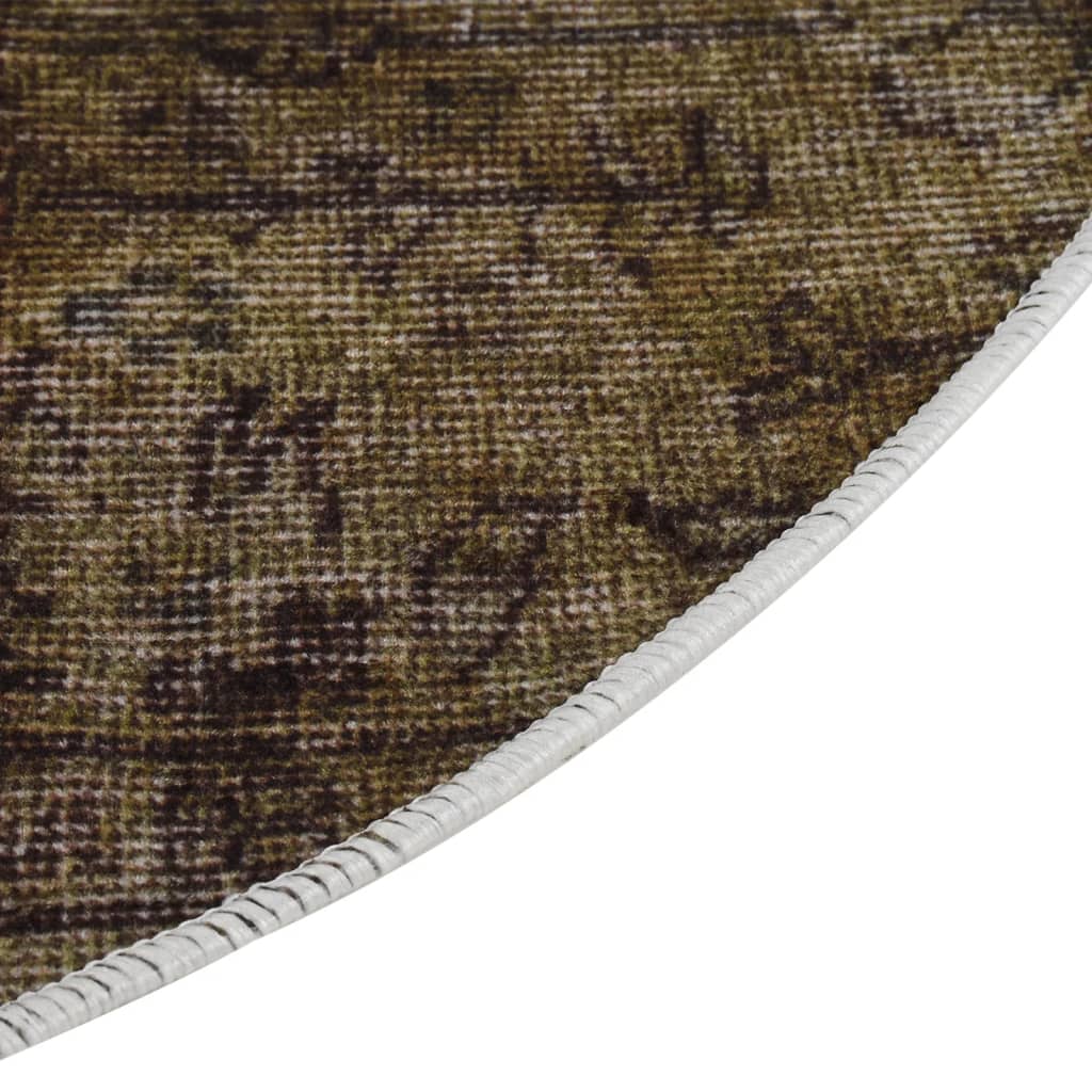 Tappeto Lavabile Patchwork ?120 cm Multicolore Antiscivolo