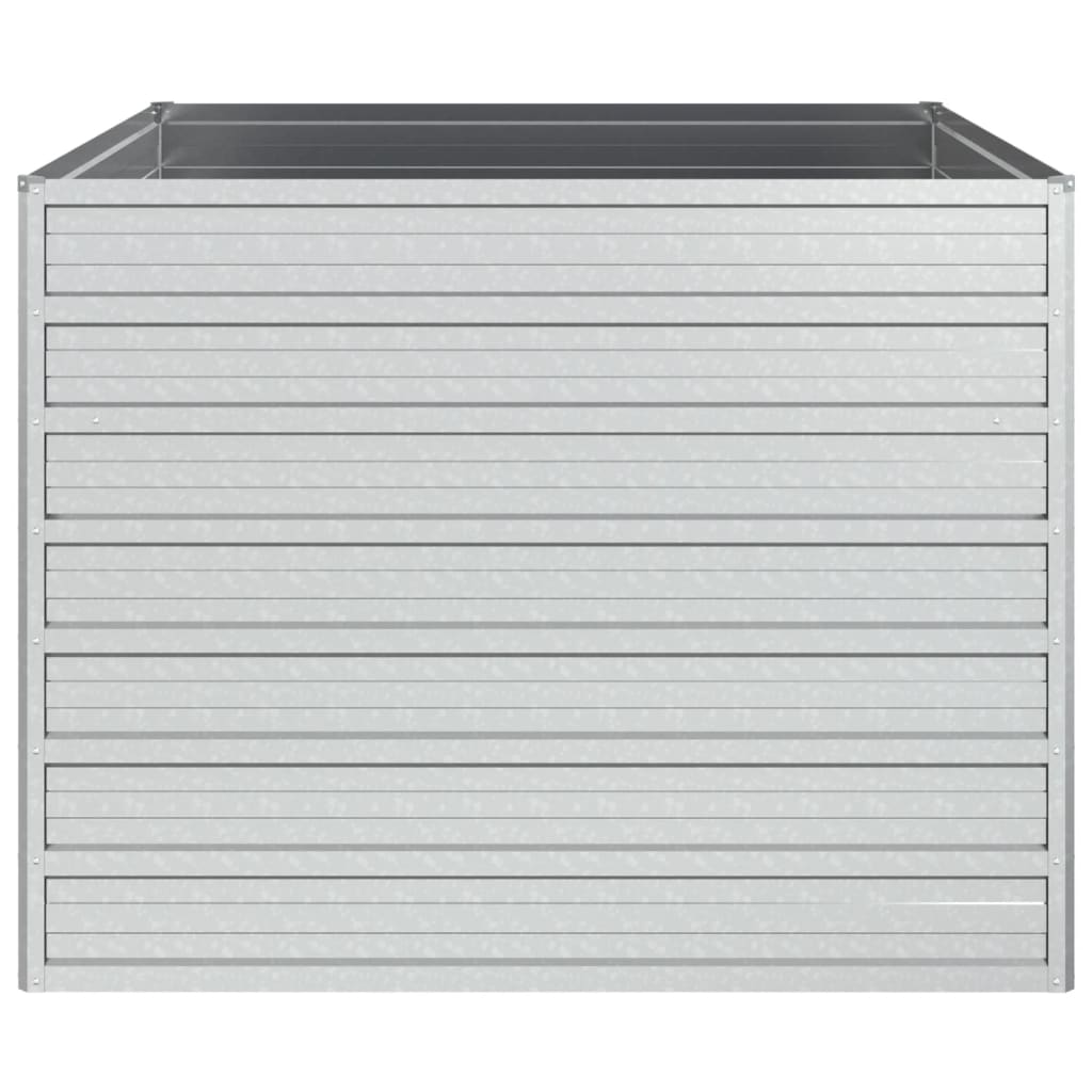 Letto Rialzato Giardino 100x100x77cm in Acciaio Zincato Argento