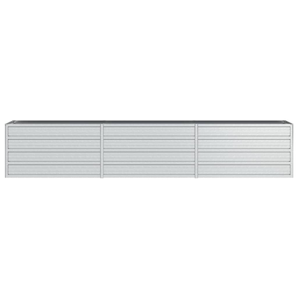 Letto Rialzato Giardino 240x40x45 cm in Acciaio Zincato Argento