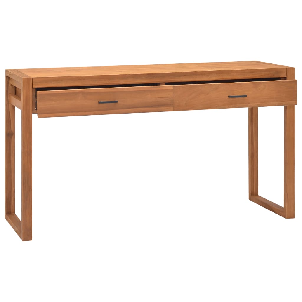 Scrivania con 2 Cassetti 120x40x75 cm in Legno Massello di Teak