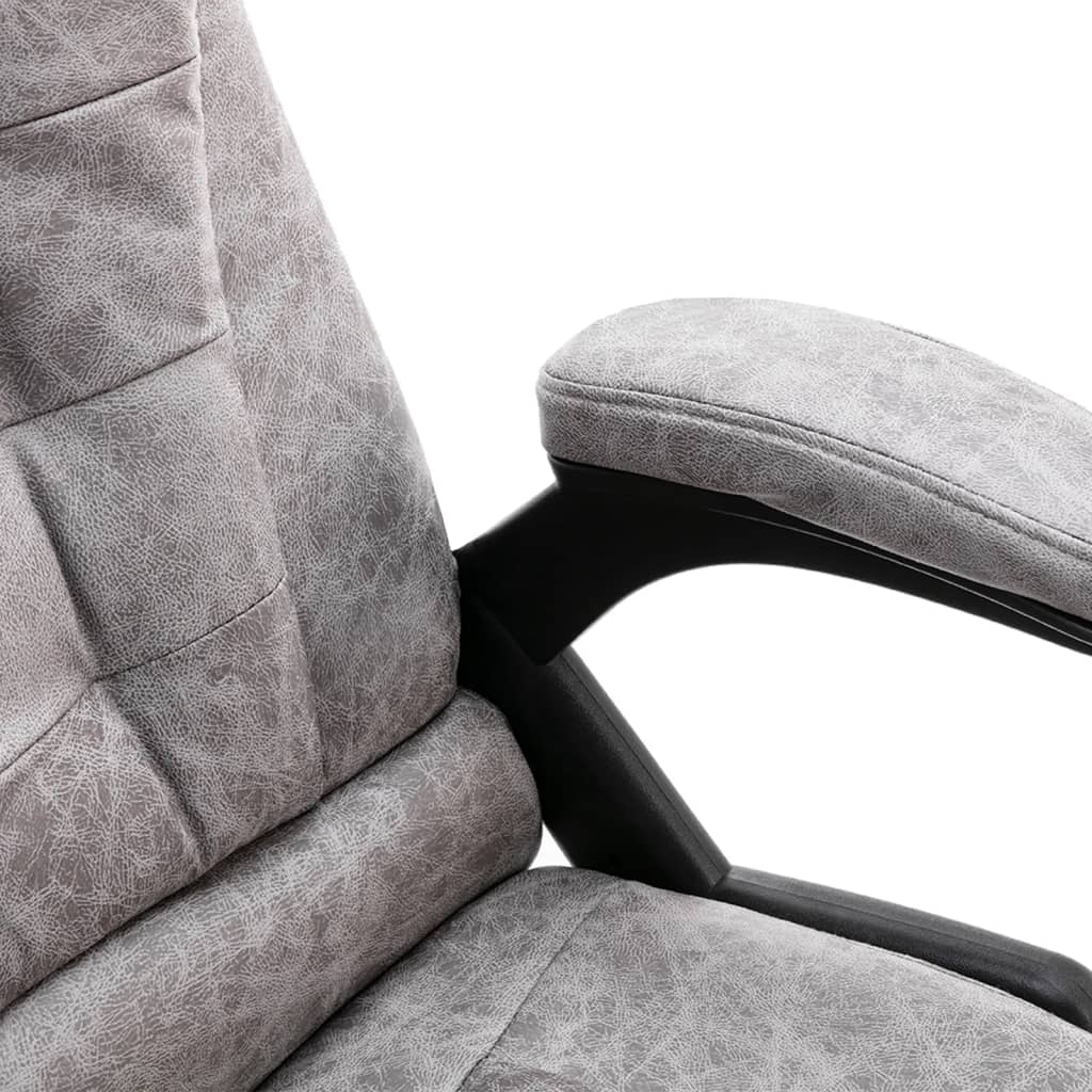 Sedia da Ufficio Grigio Chiaro in Scamosciato