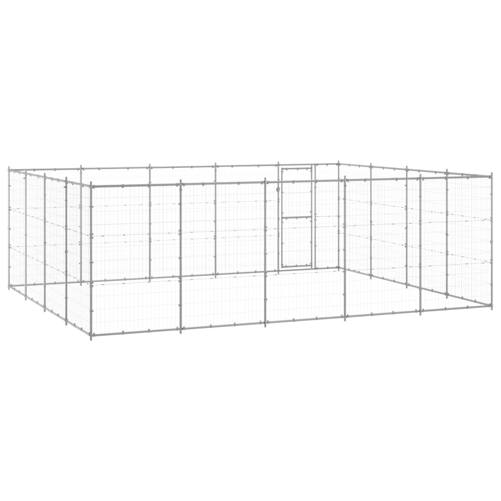 Gabbia per Cani da Esterno in Acciaio Zincato 24,2 m²