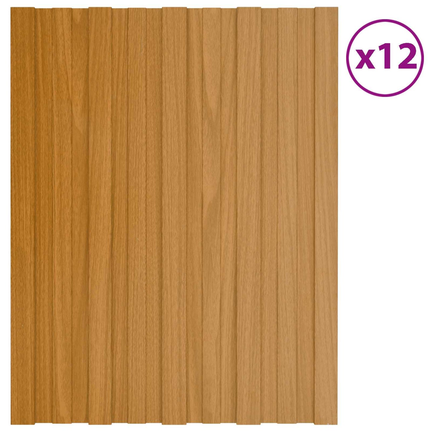 Pannello per tetto 12 pcs Naturale 60 x 45 cm Acciaio zincato