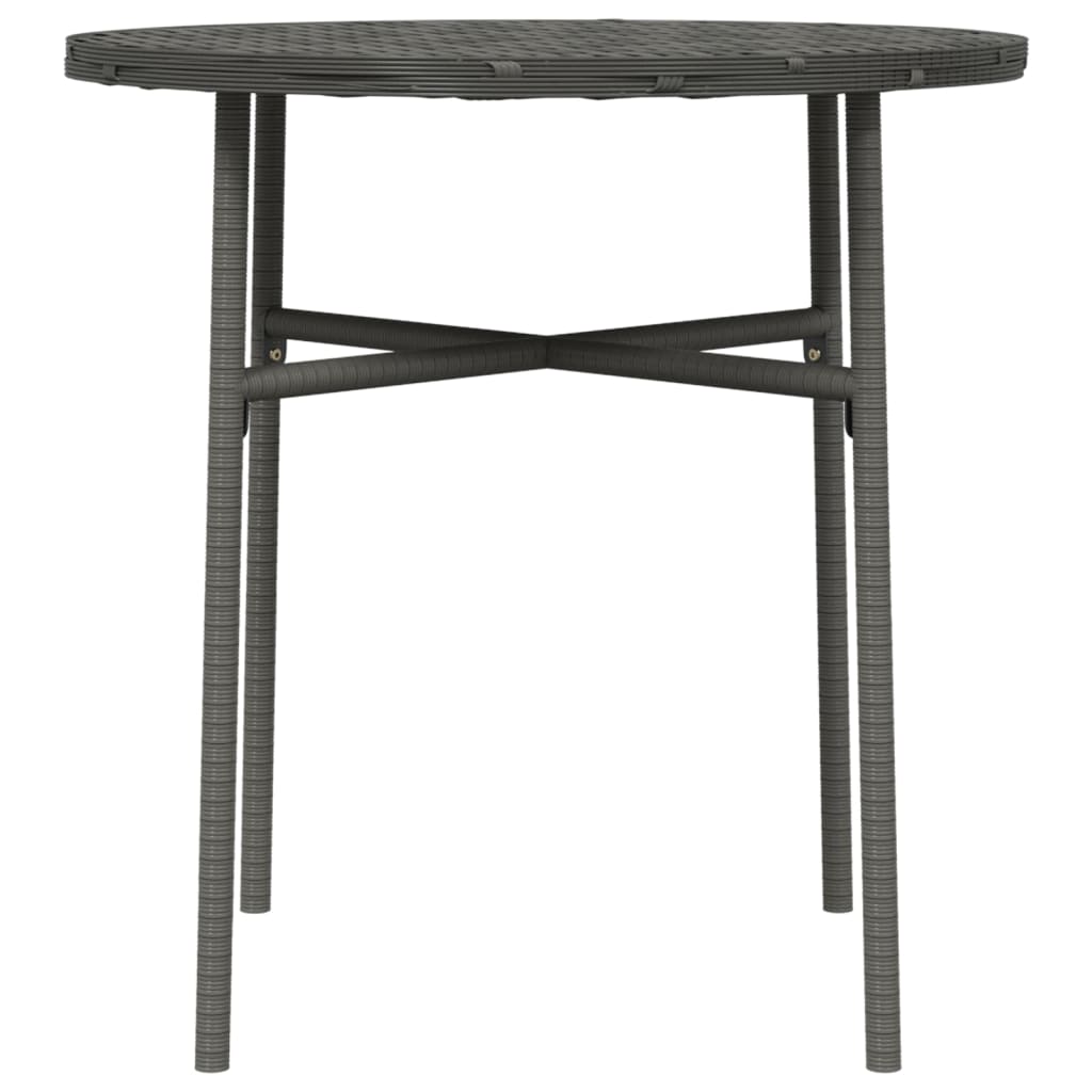 Tavolino da Tè Grigio 45 cm in Polyrattan