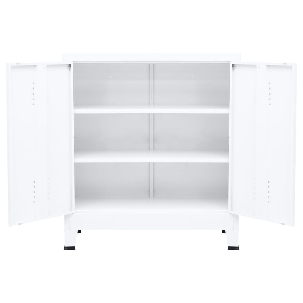 Armadio Classificatore Industriale Bianco 90x40x100 cm Acciaio