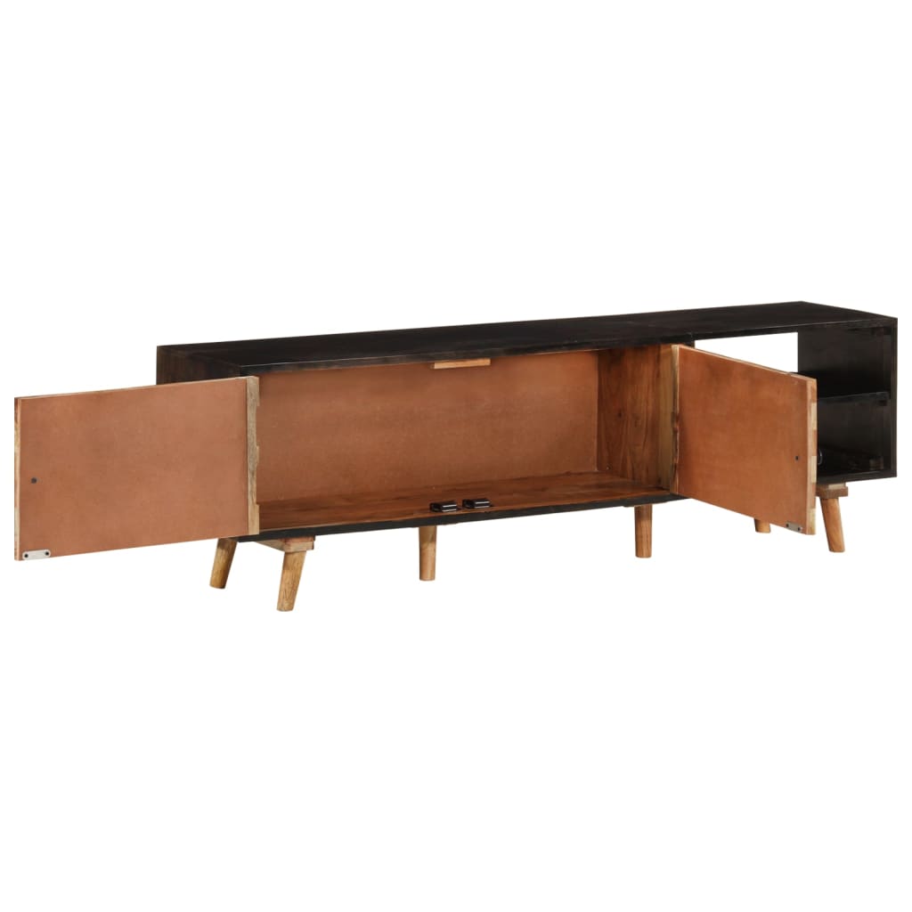 Mobile TV 140x30x45 cm Legno Mango Grezzo e Massello d'Acacia