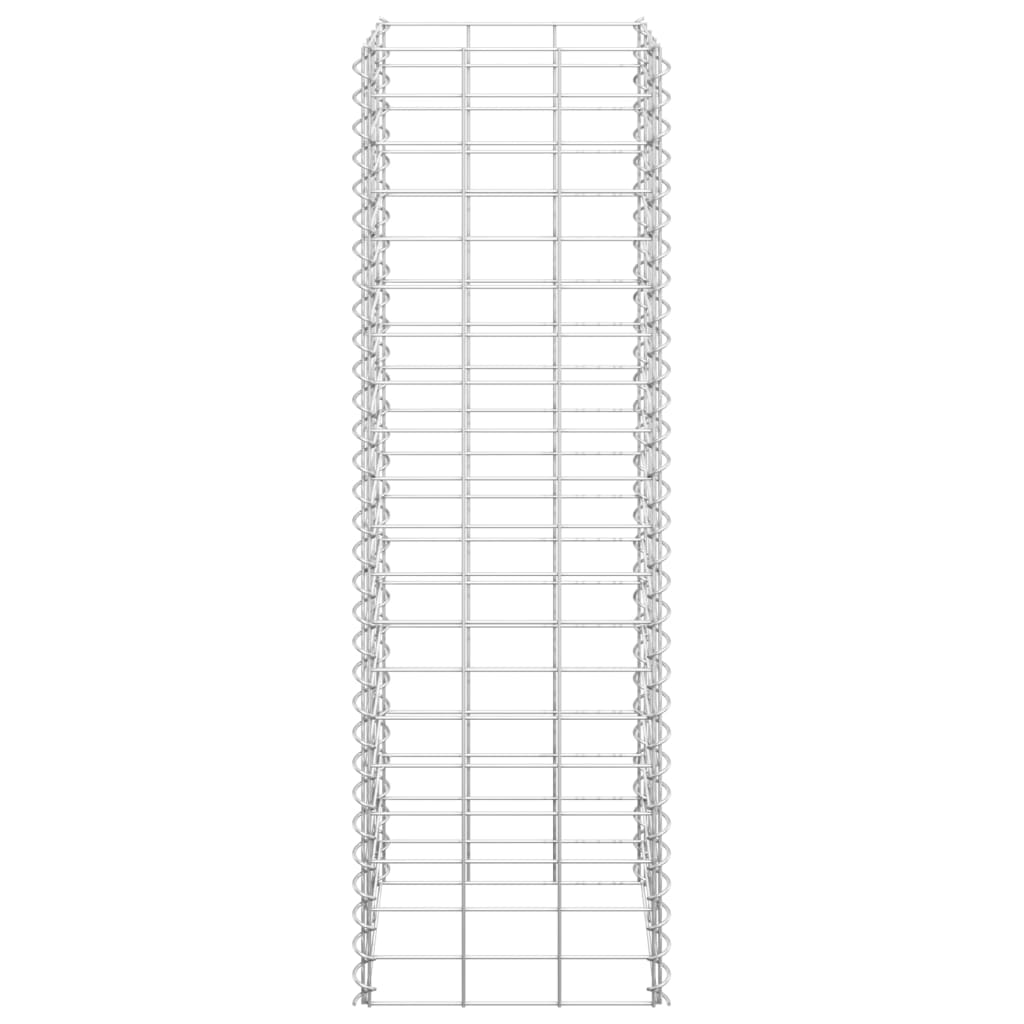Fioriere Rialzate a Gabbione 3 pz 30x30x100 cm in Ferro