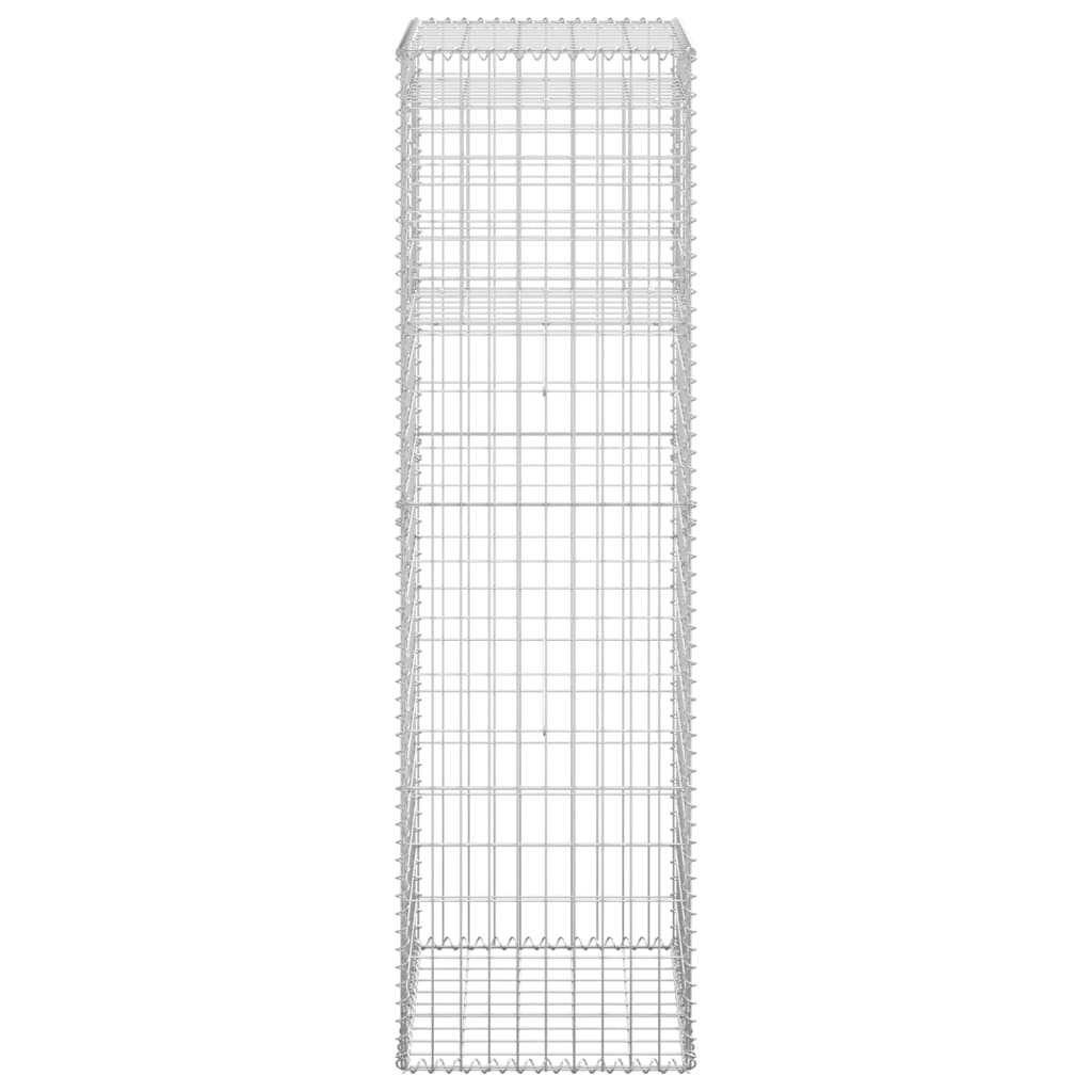 Cesto a Gabbione a Torre 50x50x180 cm in Ferro