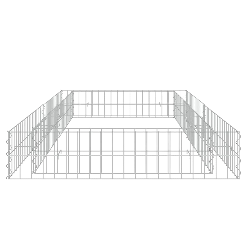 Gabbione Letto Rialzato in Acciaio Zincato 200x100x20 cm
