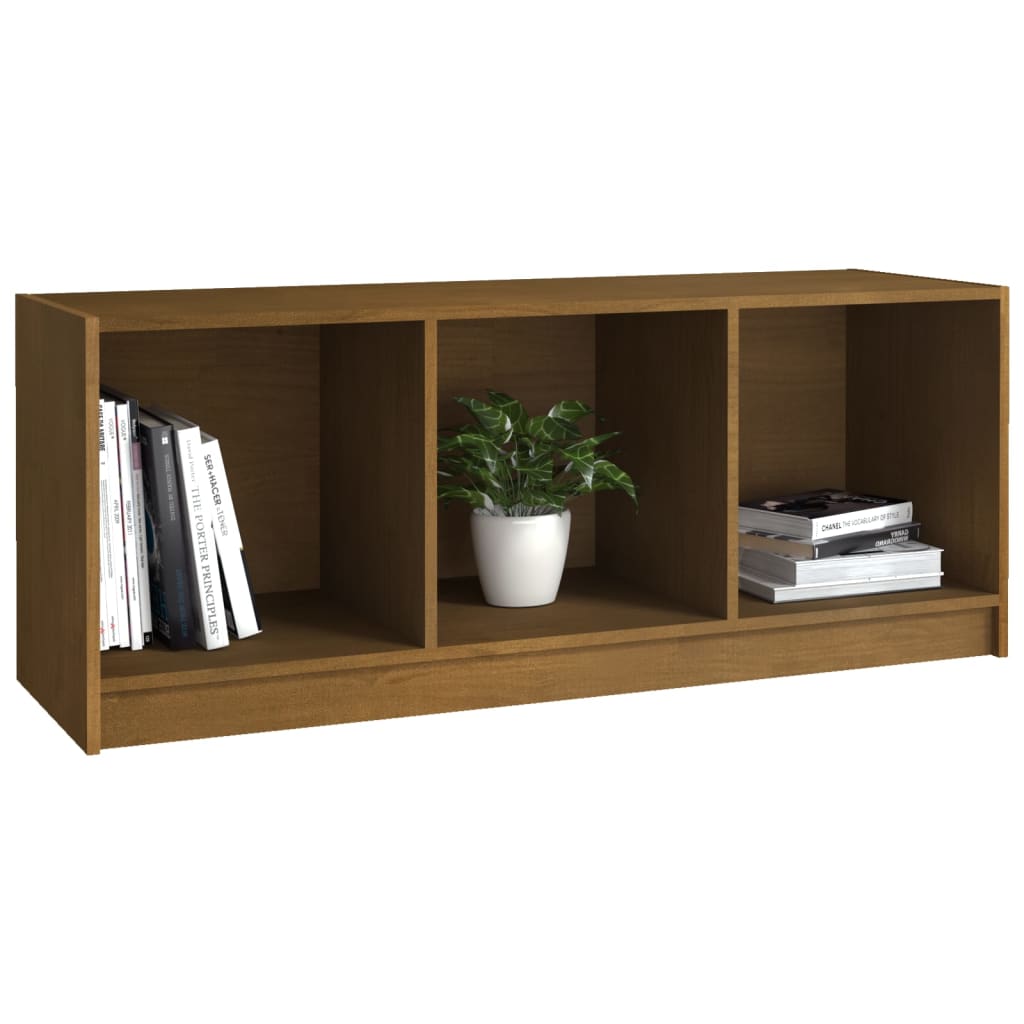 Mobile Porta TV Marrone Ambra 104x33x41 cm in Legno di Pino