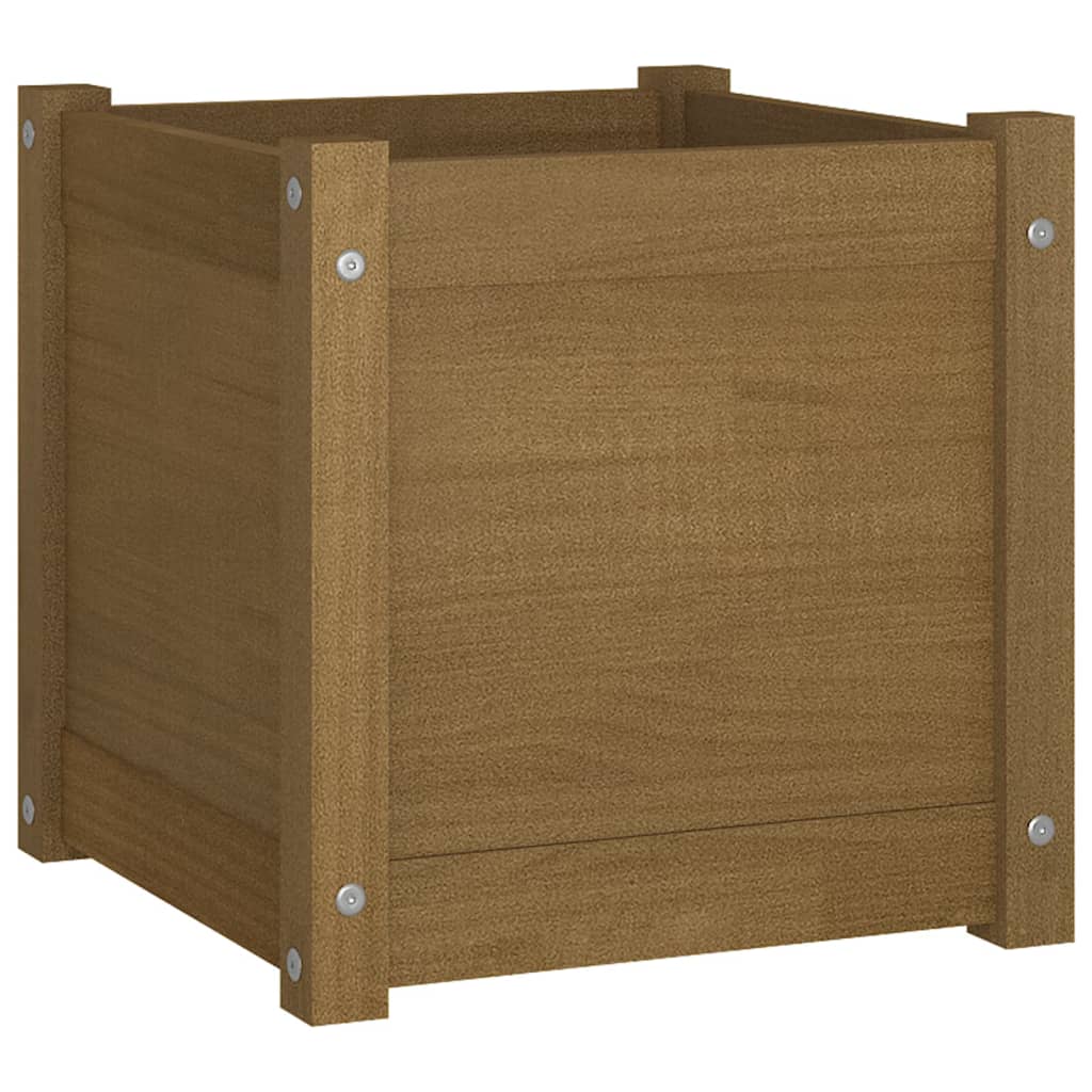 Fioriere 2 pz Ambra 40x40x81 cm in Legno Massello di Pino