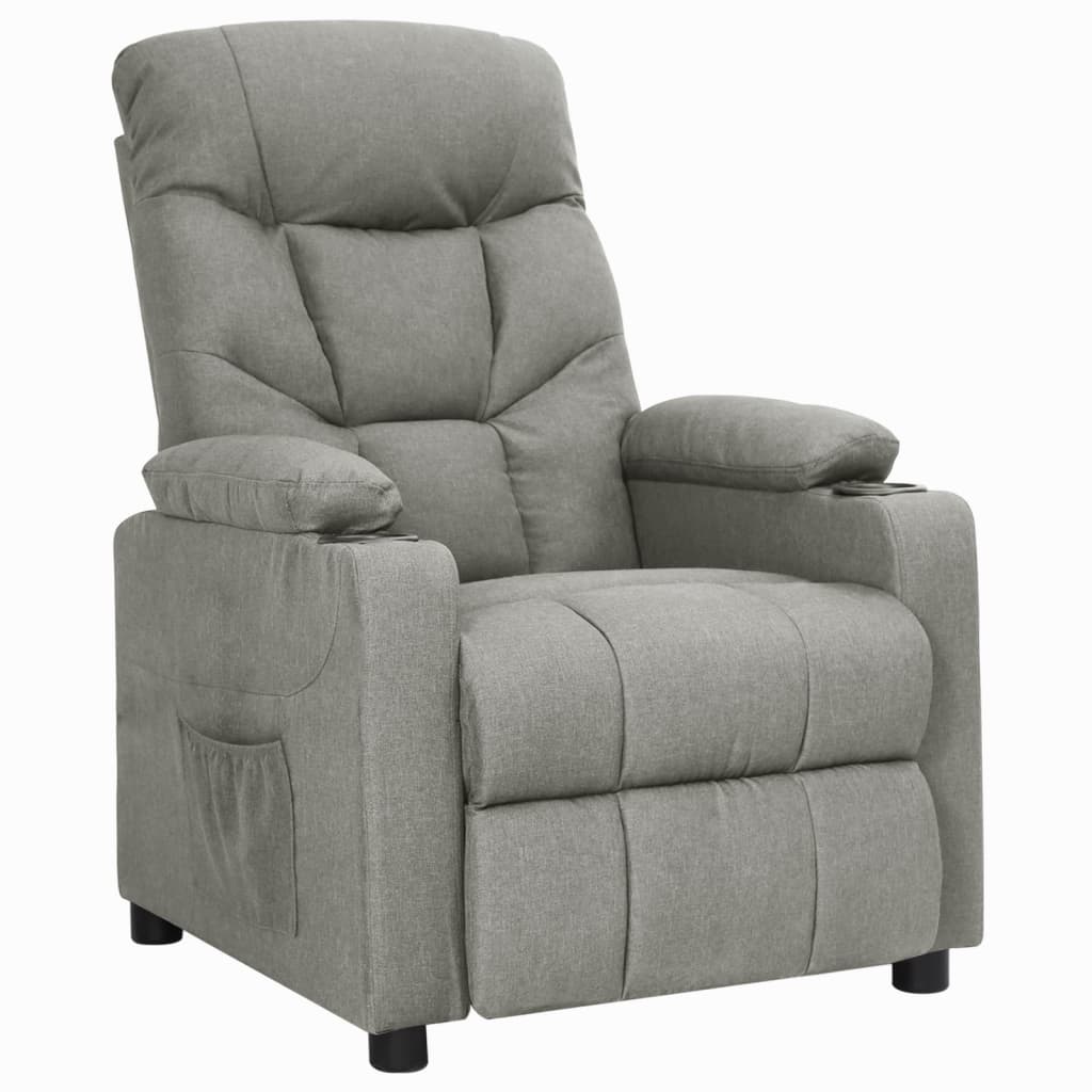 Poltrona Alzapersona Grigio Chiaro Tessuto
