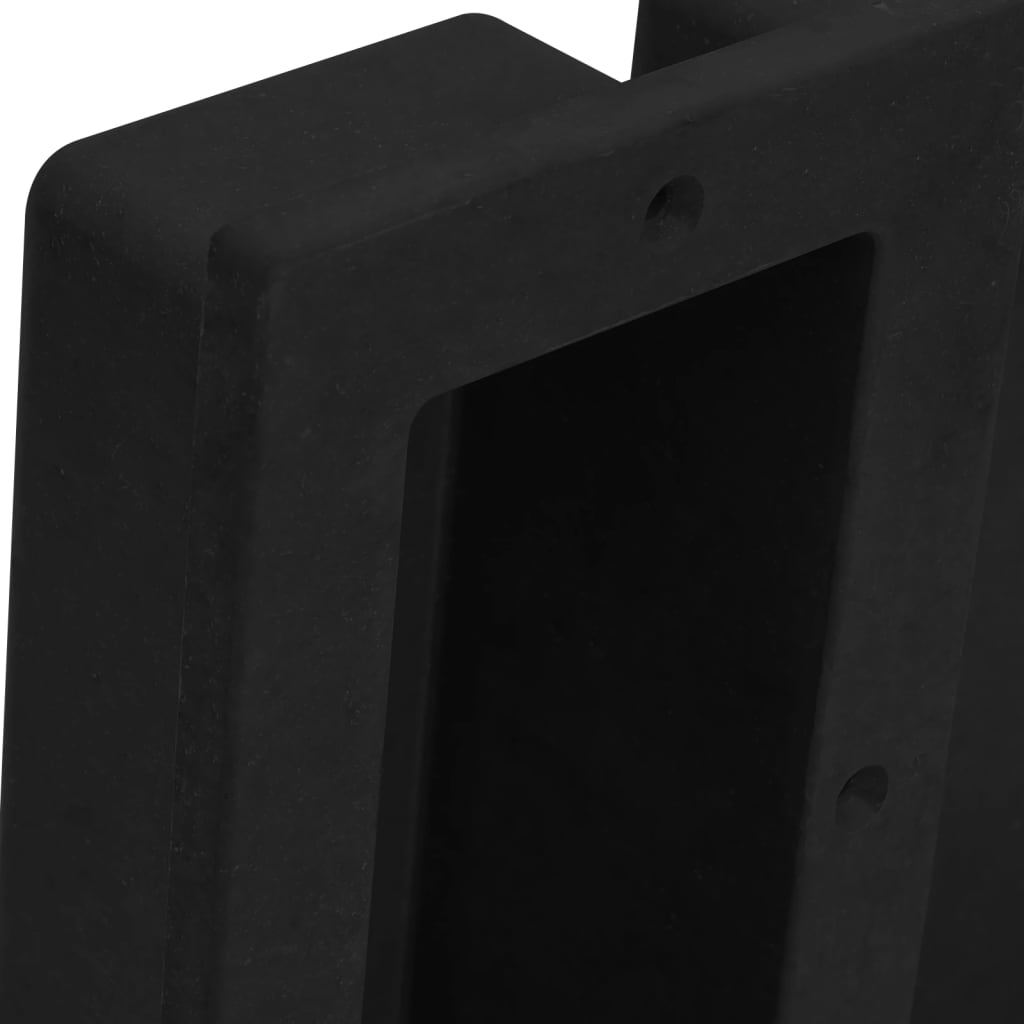Nicchia da Doccia con 2 Scomparti Nero Opaco 41x51x10 cm