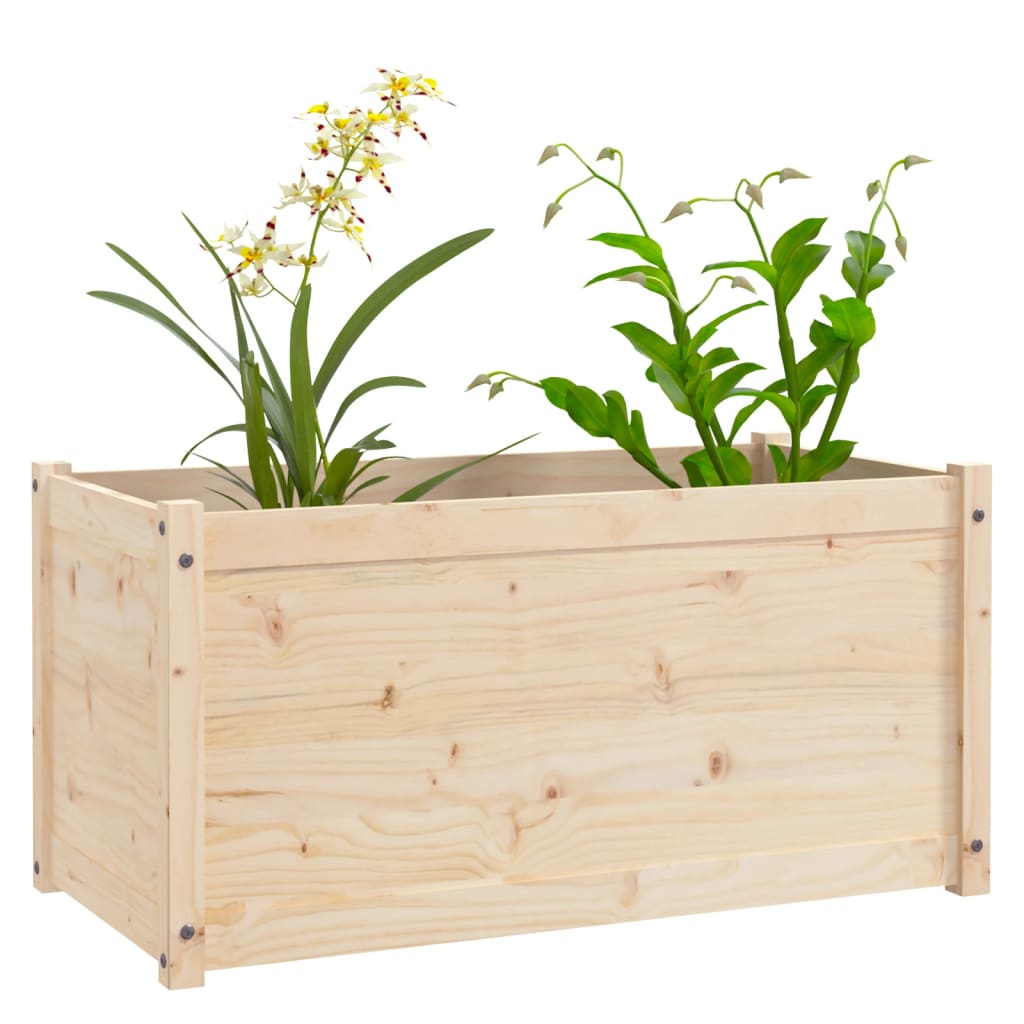 Fioriere da Giardino 2 pz 100x50x50cm in Legno Massello di Pino