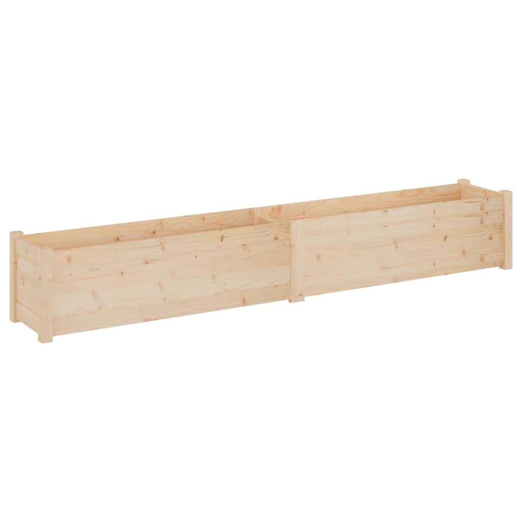 Fioriere da Giardino 2 pz 200x31x31cm in Legno Massello di Pino