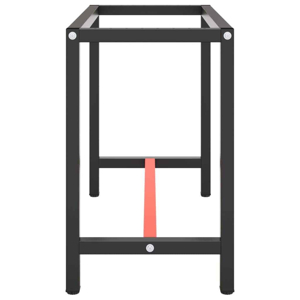 Telaio Banco da Lavoro Nero e Rosso Opaco 110x50x79 cm Metallo