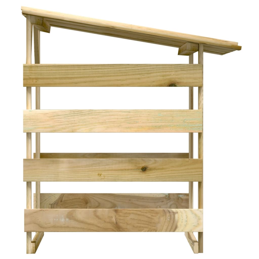 Pergola con Tetto 100x90x100 cm in Legno di Pino Impregnato