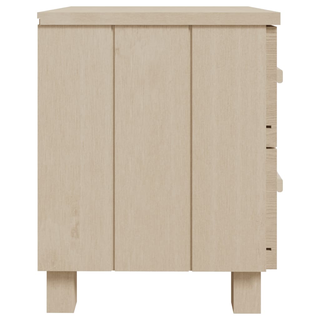 Comodino HAMAR ambra 40x35x44,5 cm in Legno Massello di Pino