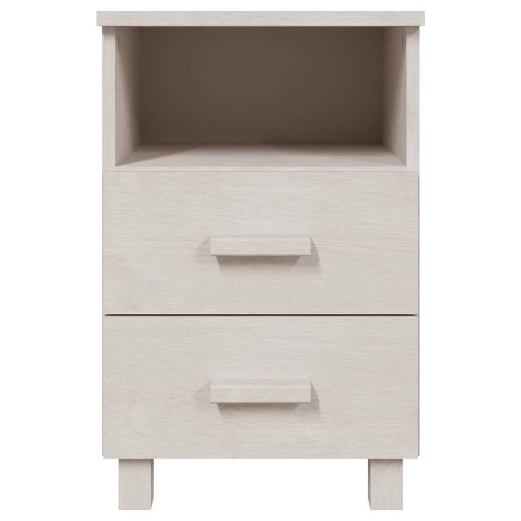 Comodini HAMAR 2 pz Bianchi 40x35x62 cm in Legno di Pino