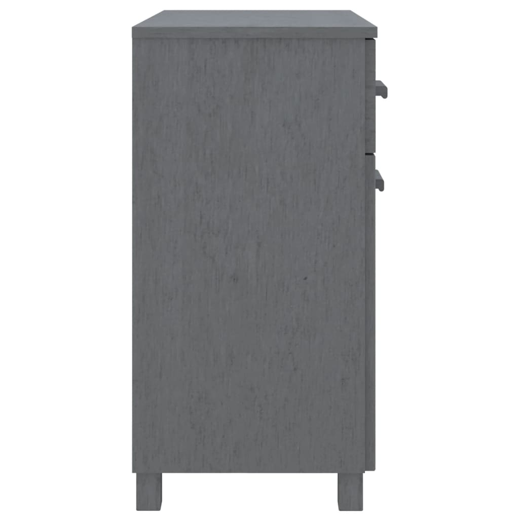 Credenza HAMAR Grigio Scuro 79x40x80 cm Legno Massello di Pino