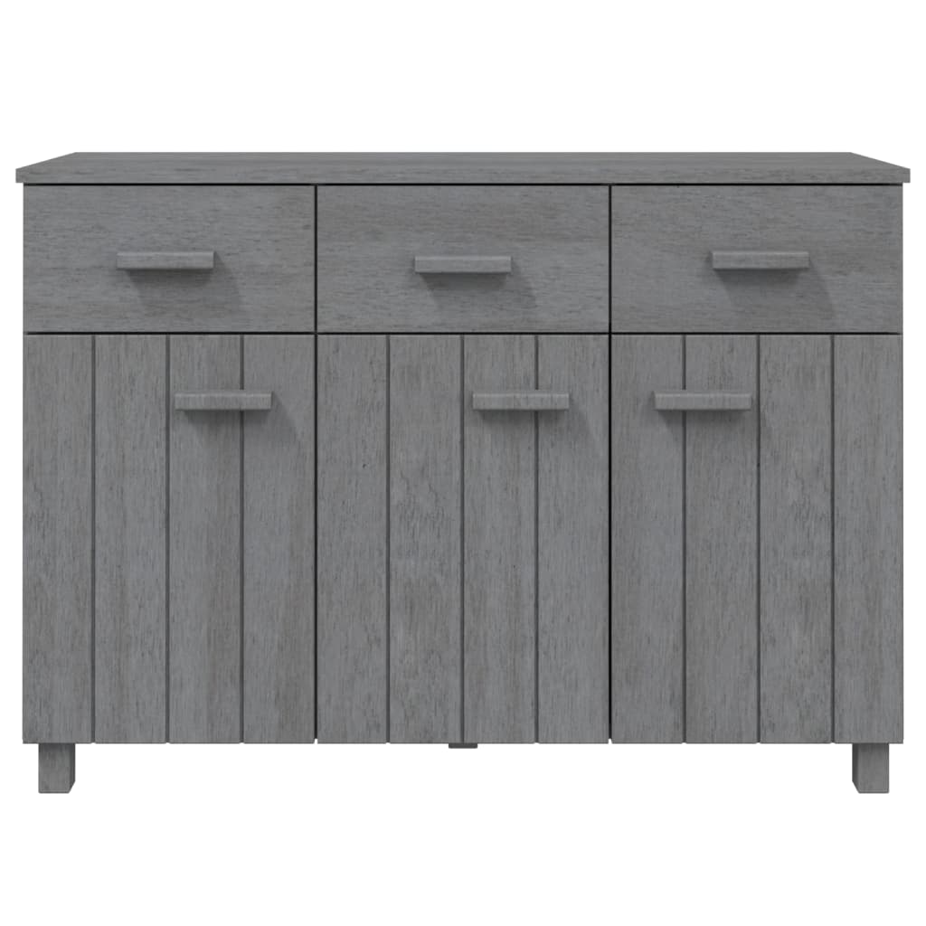 Credenza Grigio Scuro 113x40x80 cm in Legno Massello di Pino
