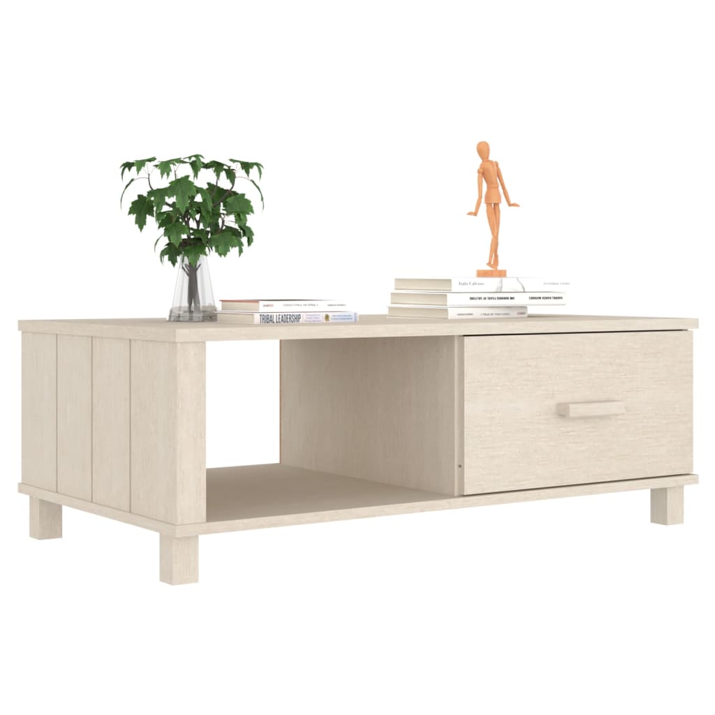 Tavolino HAMAR ambra 100x55x35 cm in Legno Massello di Pino