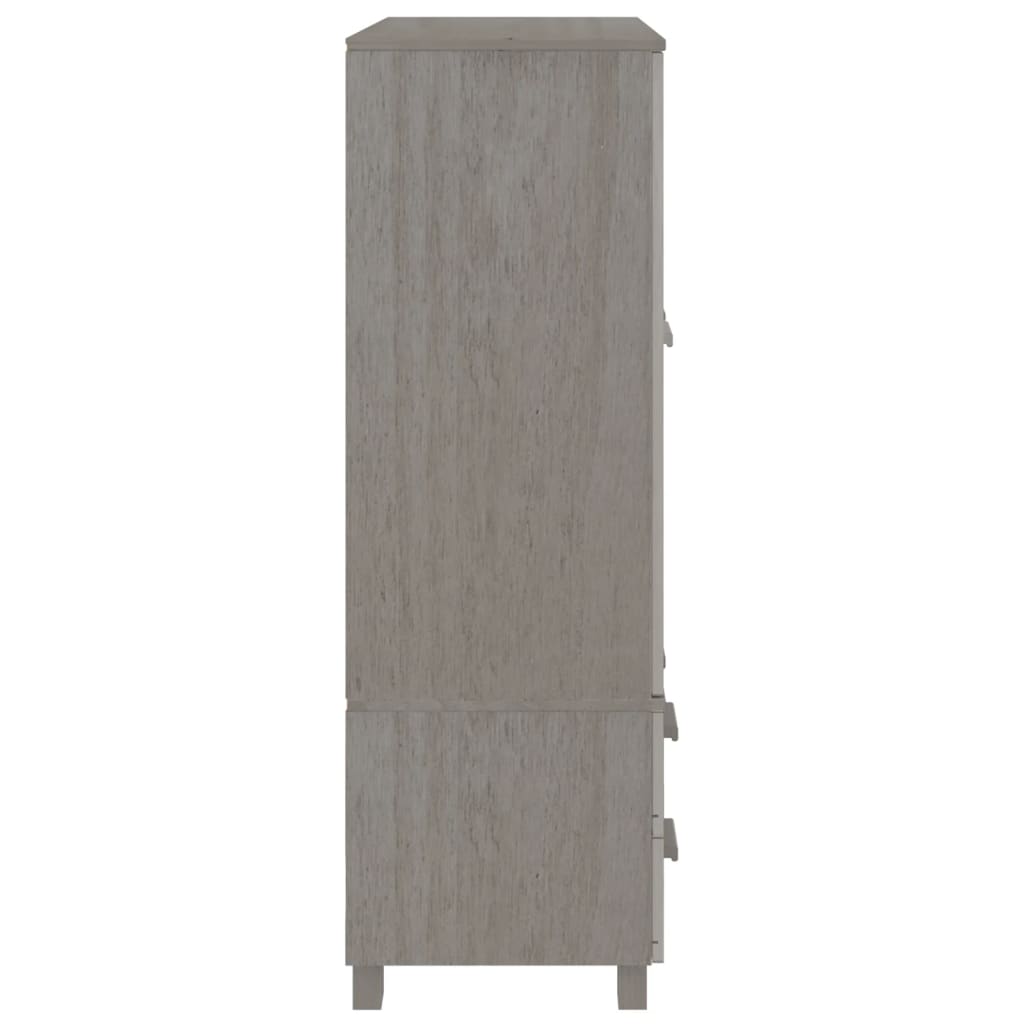 Armadio HAMAR Grigio Chiaro 99x45x137 cm Legno Massello di Pino
