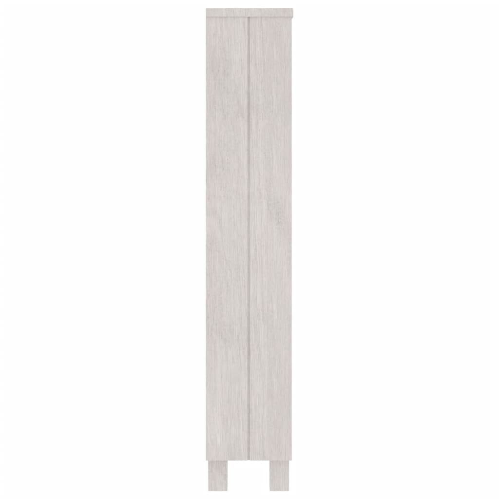 Mobile CD HAMAR Bianco 45x18x100 cm in Legno Massello di Pino