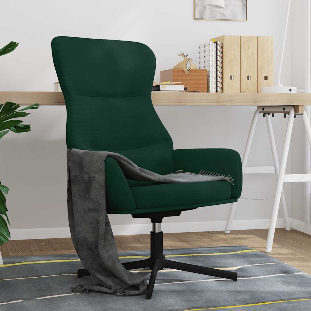 Sedia Relax Verde Scuro in Velluto