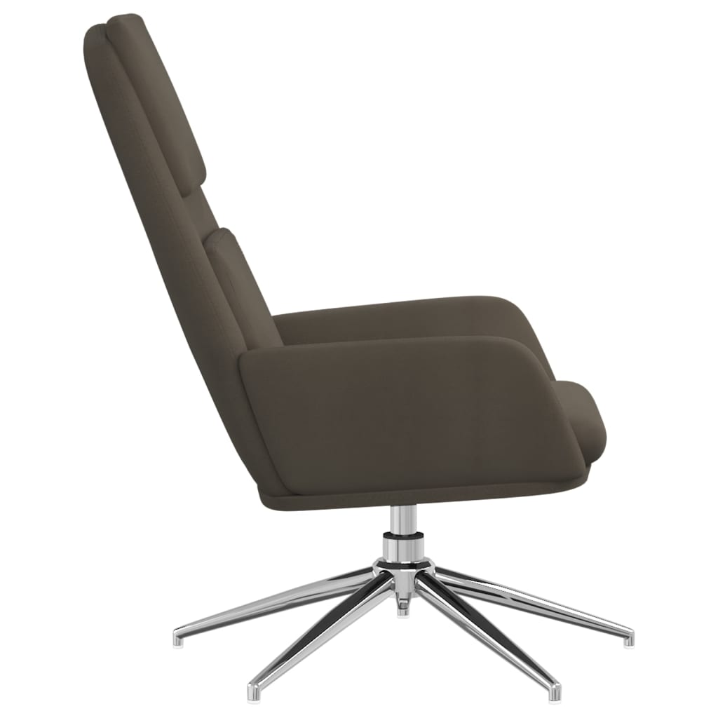 Poltrona Reclinabile Grigio Scuro in Similpelle Scamosciata