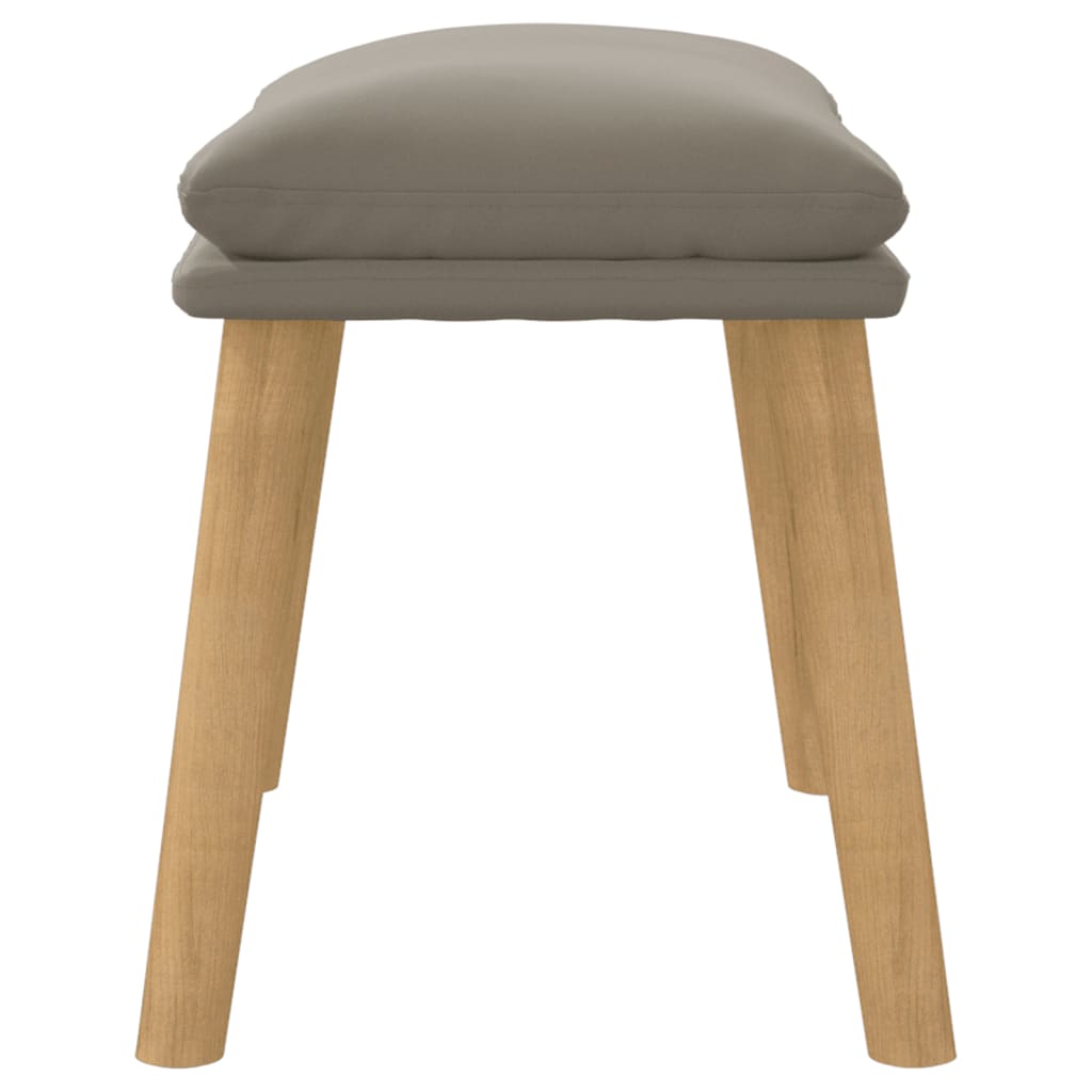 Poggiapiedi Grigio Chiaro 45x29,5x35 cm in Velluto