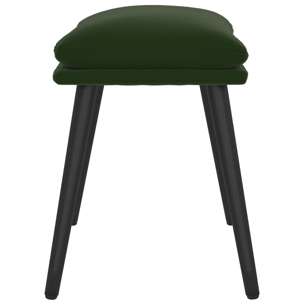 Poggiapiedi Verde Scuro 45x29,5x35 cm in Velluto