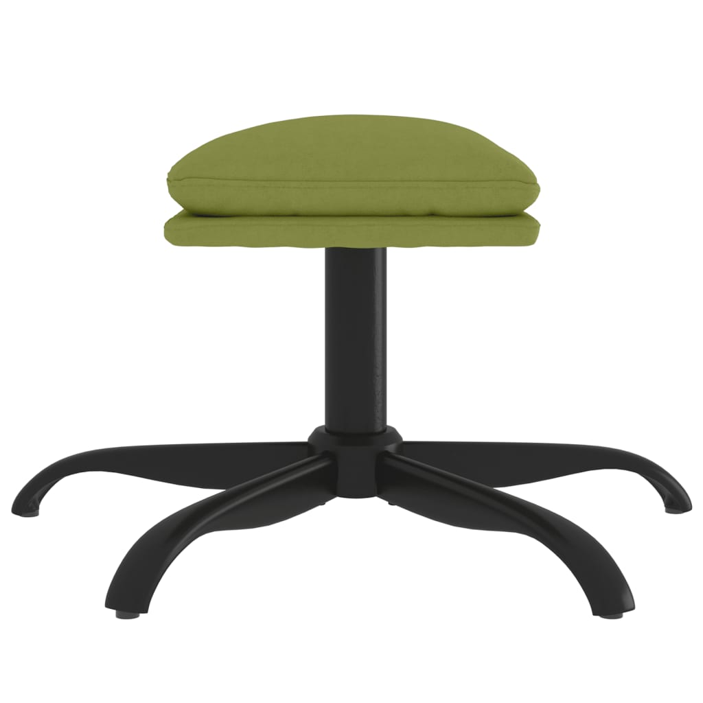 Poggiapiedi Verde Chiaro 60x60x36 cm in Velluto
