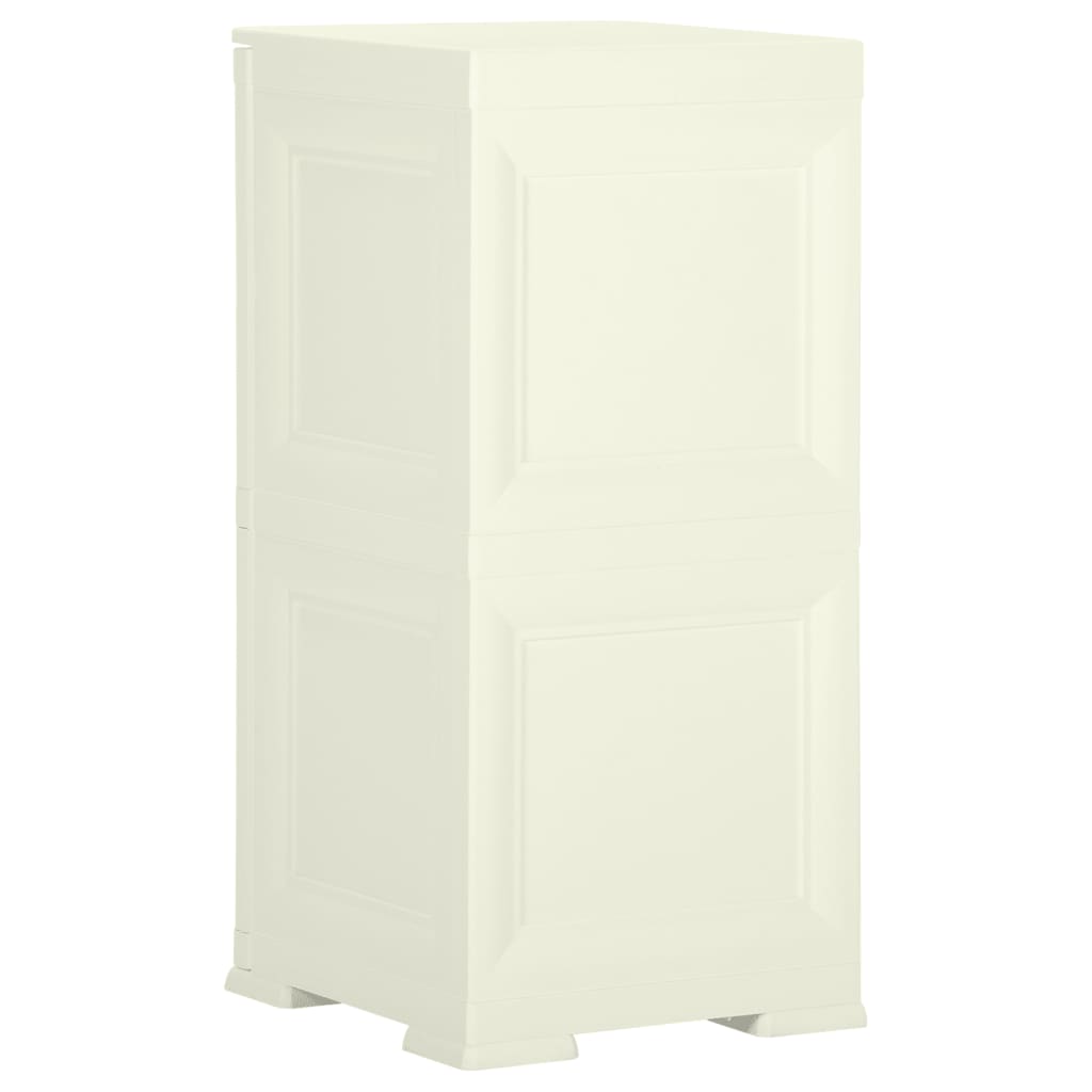 Armadietto in Plastica 40x43x85,5 cm Effetto Legno Vaniglia