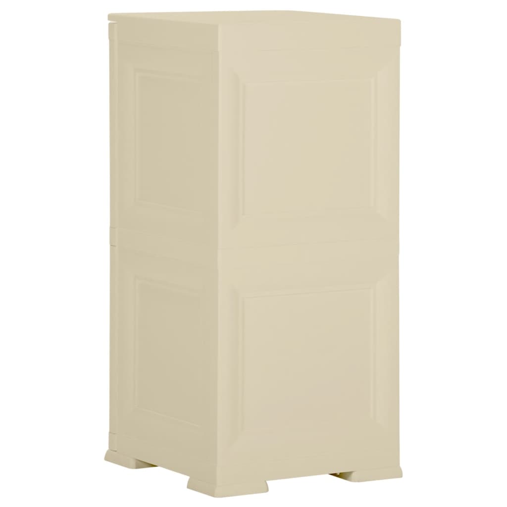 Armadietto in Plastica 40x43x85,5cm Effetto Legno Bianco Angora
