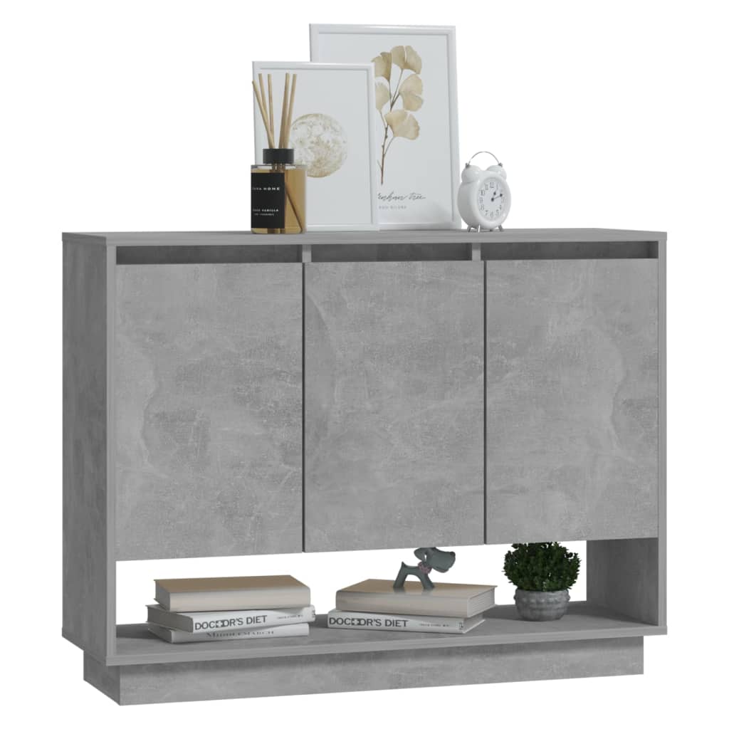 Credenza Grigio Cemento 97x31x75 cm in Truciolato