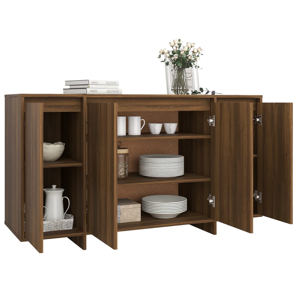 Credenza Rovere Marrone 135x41x75 cm in Truciolato