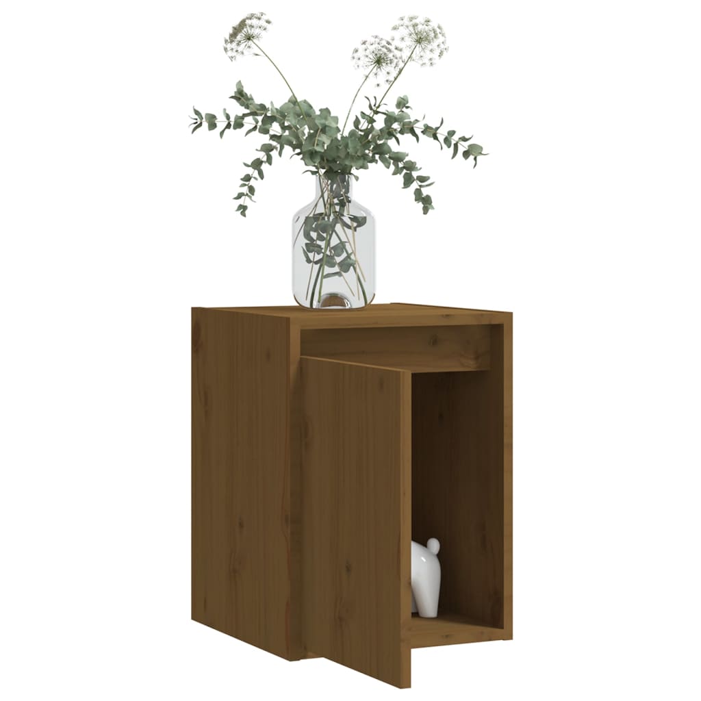 Pensili 2 pz Marrone ambra 30x30x40cm in Legno Massello di Pino