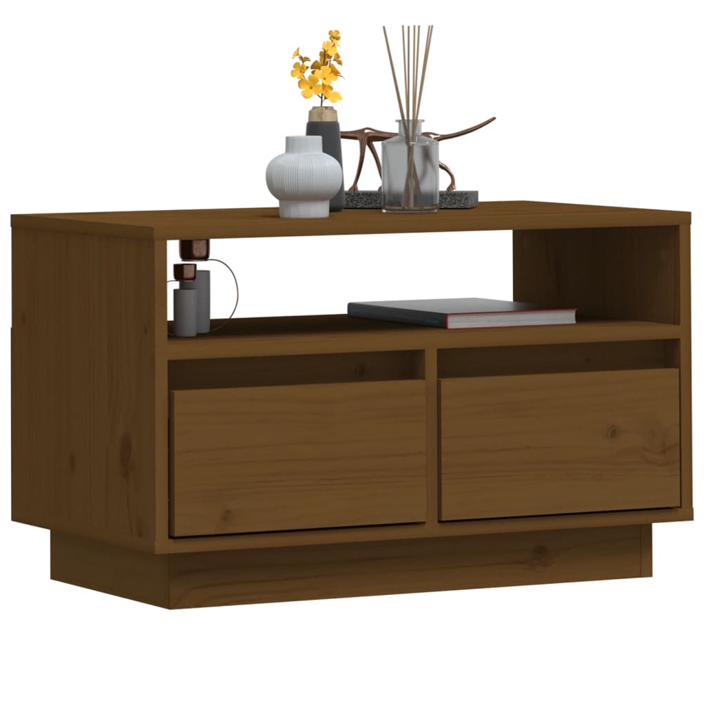 Mobile Porta TV Ambra 60x35x37 cm in Legno Massello di Pino