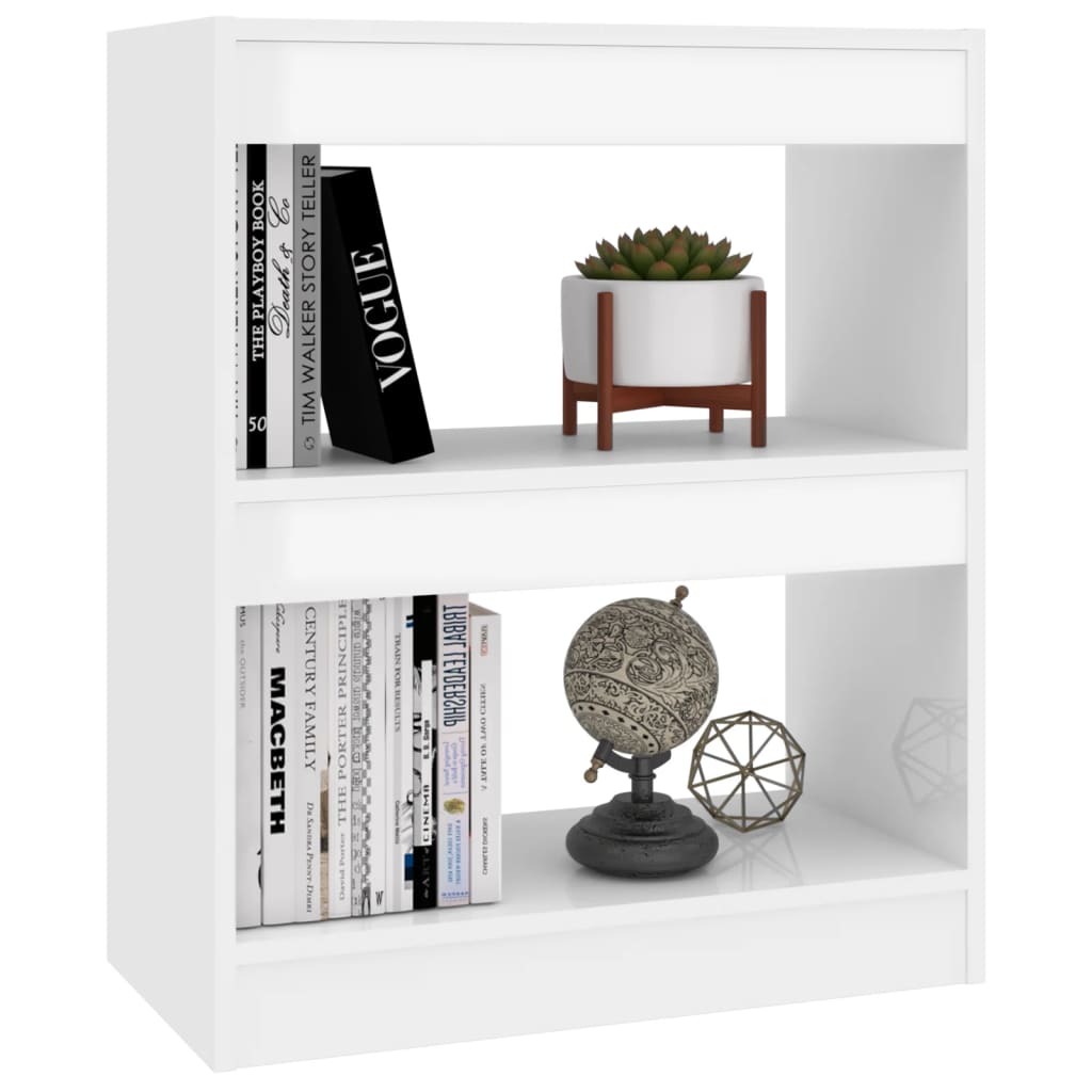 Libreria/Divisorio Bianco Lucido 60x30x72 cm