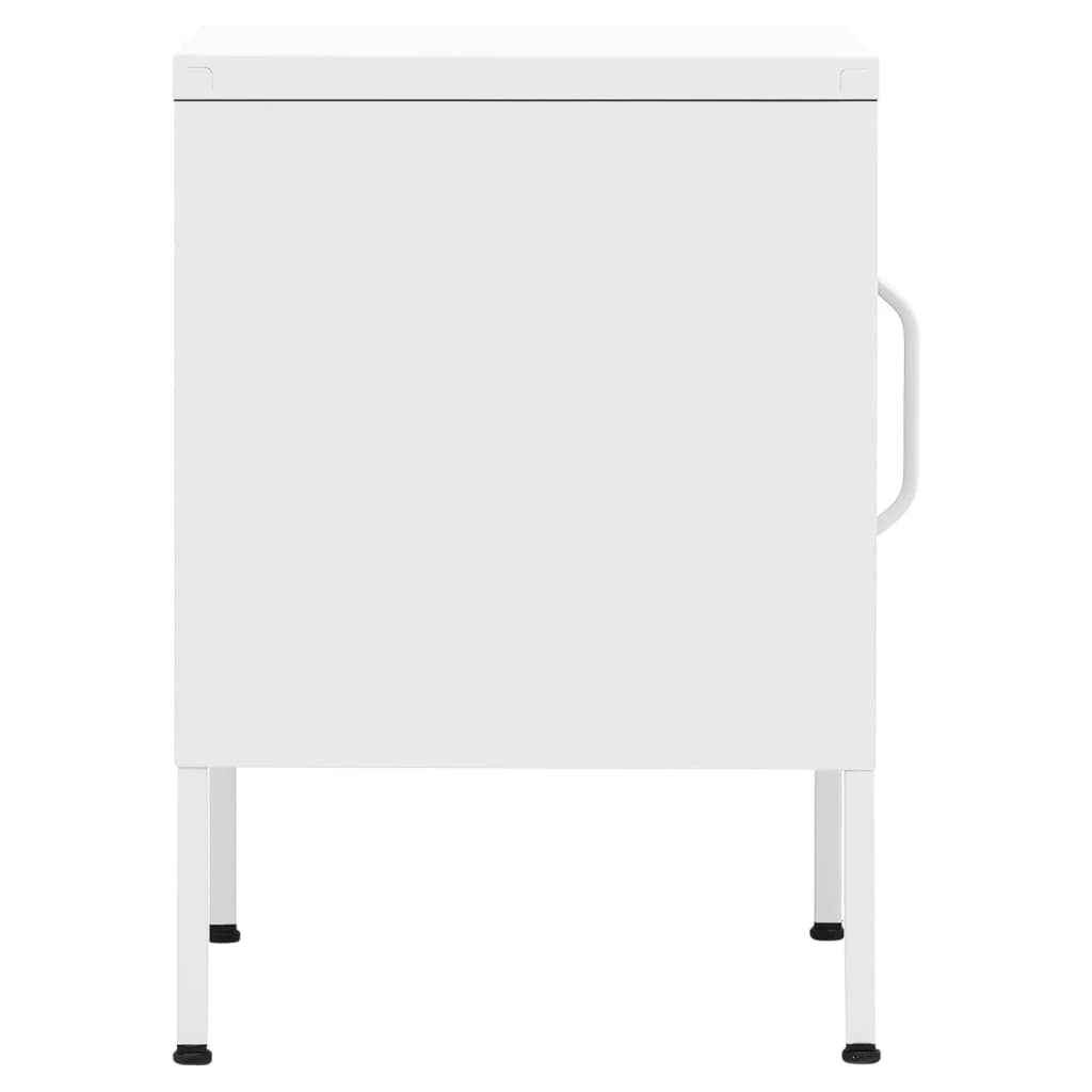 Comodini 2 pz Bianchi 35x35x51 cm in Acciaio