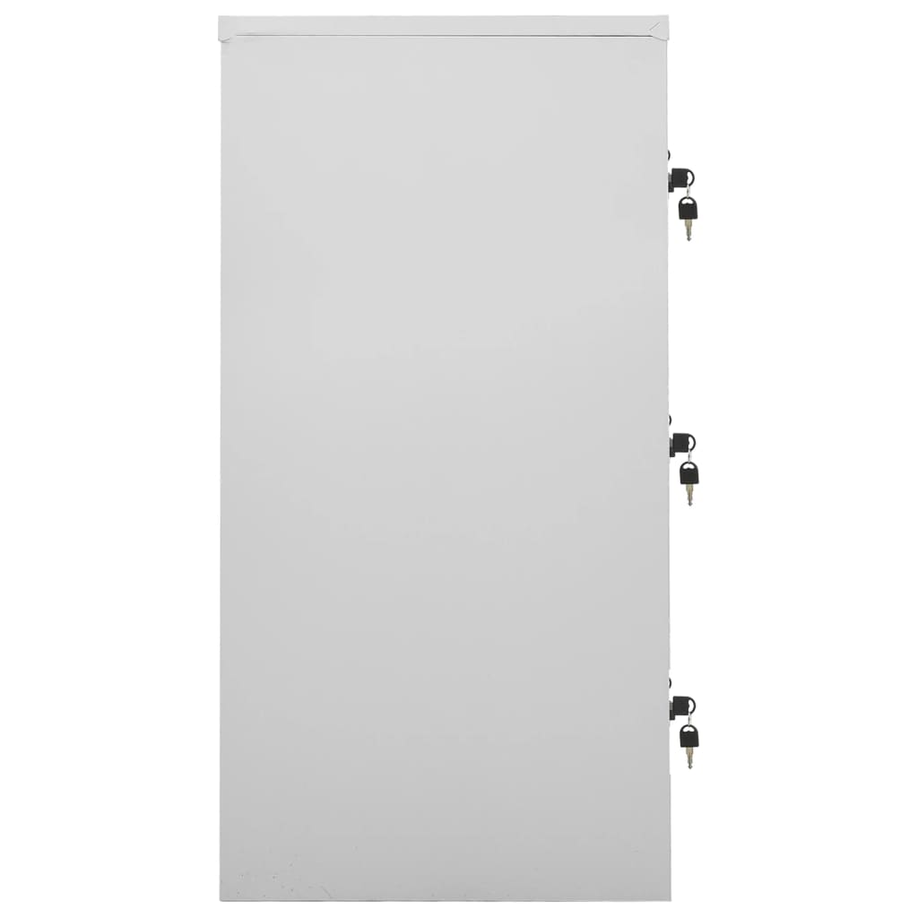 Armadietti e Chiavi 5pz Grigio Chiaro Blu 90x45x92,5cm Acciaio