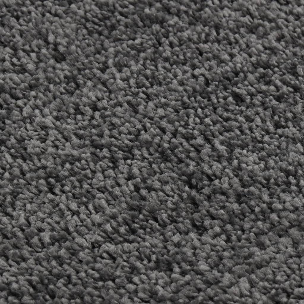Tappeto Shaggy Grigio Scuro 200x290 cm Antiscivolo